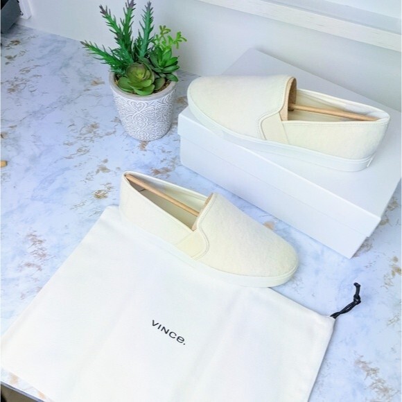 NWT Vince Blair Wool Slip Ons Off white 8 - Picture 6 of 10